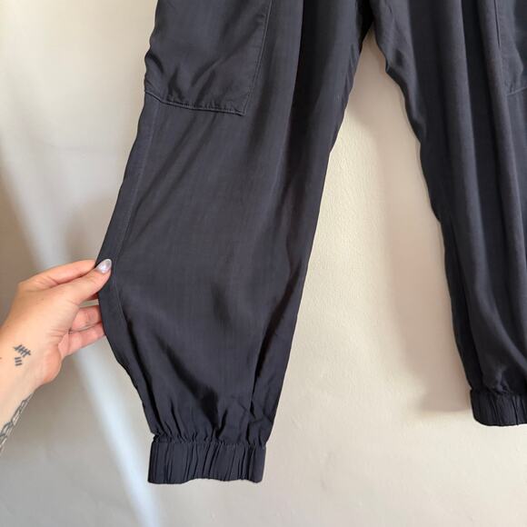 THE ODELLS | Navy Blue Slouch Lagenlook Jogger Pants | Size Small - Picture 4 of 7